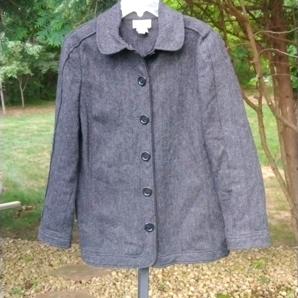 Talbot's women's  Grey, 100% wool jacket size 8 - Picture 1 of 10